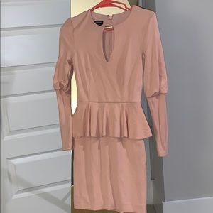 Bebe pink peplum dress